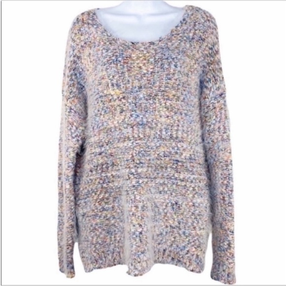 EASEL Multi pastel fuzzy sweater S/M - Picture 3 of 13